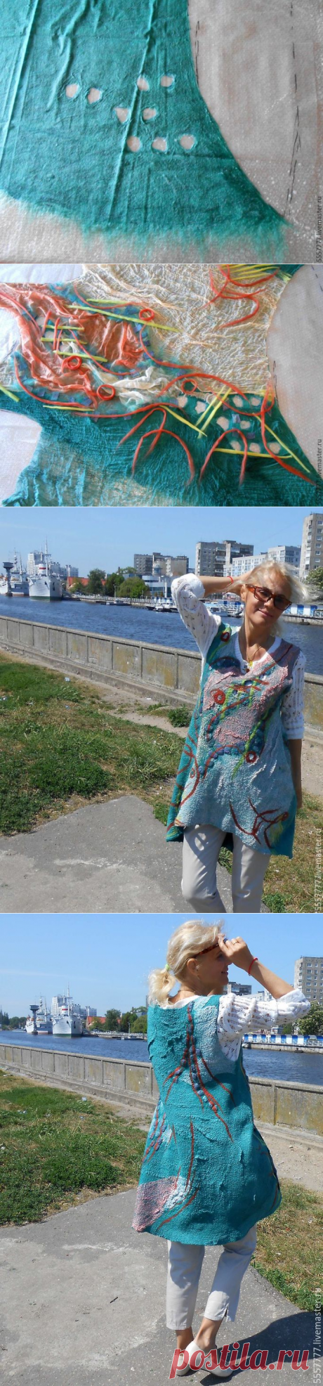 Создаем оригинальную тунику из марли и шерсти