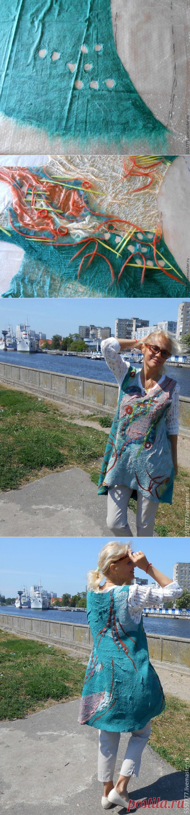 Создаем оригинальную тунику из марли и шерсти