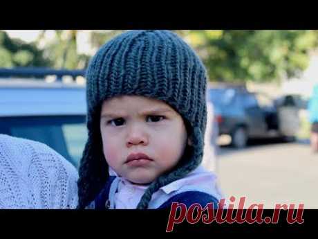 Шапка "МИШКА" СПИЦАМИ с УШКАМИ на ЛЮБОЙ возраст. ШАРФ спицами. How to knit a baby hat