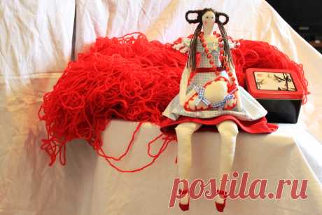 Ангел тильда в образе аниме, рост 40 см. Сделан по выкройке ангела фруктового сада. имеет подвеску.