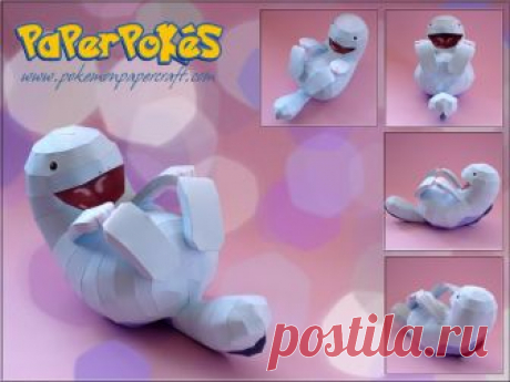 QUAGSIRE  195 / QUAGSIRE - Pokémon Papercraft  Name:  Quagsire  Type:  Species:  Water Fish Pokémon  Height:  1.4 m (4'07")  Weight:  75.0 kg (165.3 ...
