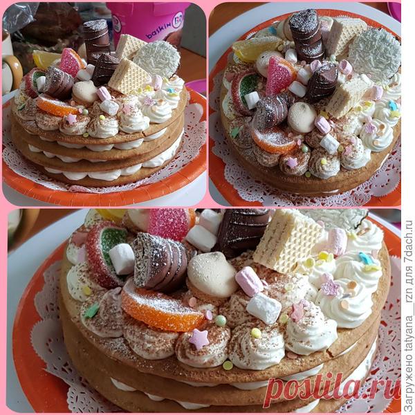 Домашний торт на медовых коржах. Рецепт с фото