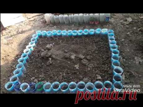 ทำแปลงผักจากขวดน้ำพาสติก DIY