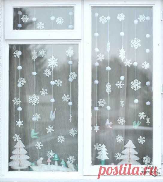 ❄ Новогодний декор окна. Пусть все к пр / Рукоделие