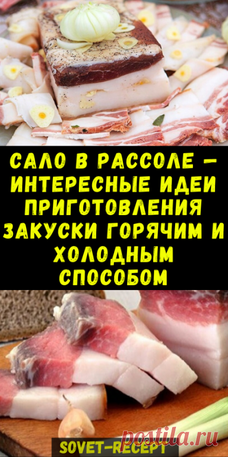 Сало в рассоле — интересные идеи приготовления закуски горячим и холодным способом