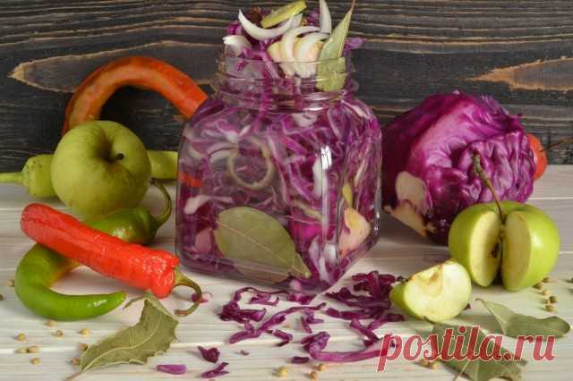 Маринованная краснокочанная капуста. Пошаговый рецепт с фото - Ботаничка.ru
