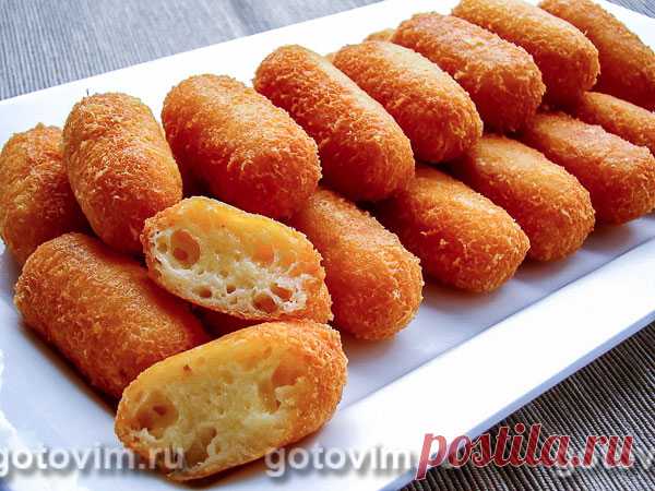 Самые быстрые сырные крокеты - лёгкие, воздушные, с хрустящей корочкой!..