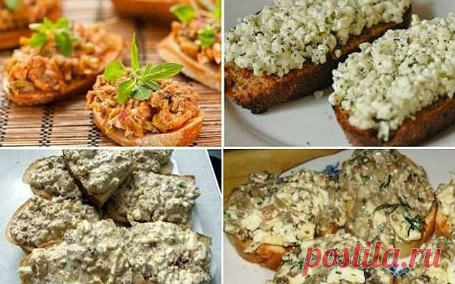 Намазки для бутербродов. 12 вариантов Очень вкусно!