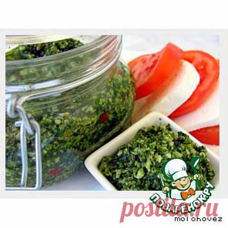 Песто из петрушки и грецких орехов c чили - кулинарный рецепт