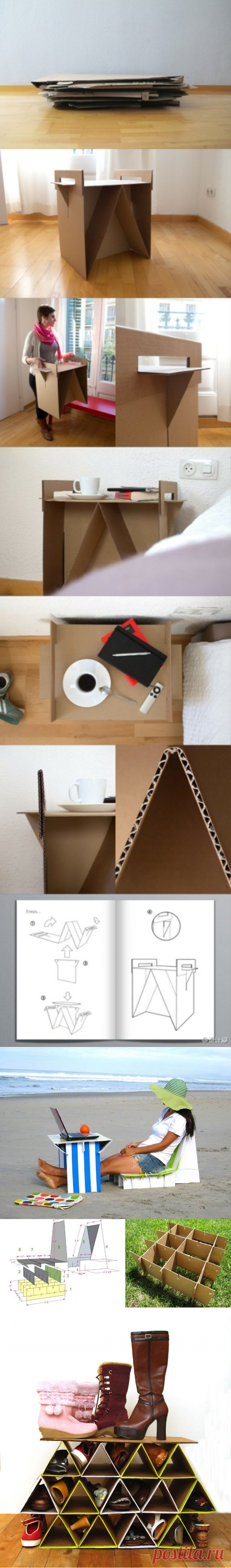 Мебель из картона своими руками: 7 мастер классов столов, стульев и полок