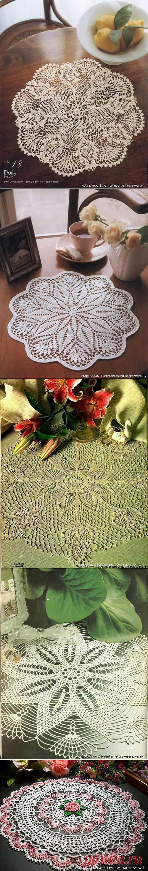 Салфетки крючком (подборка).