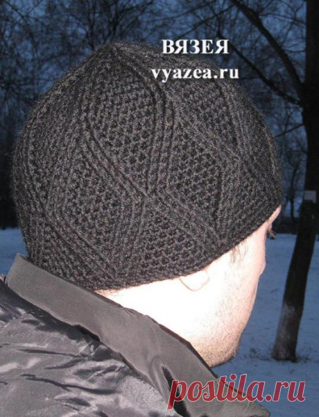 Мужская шапка крючком схема и описание