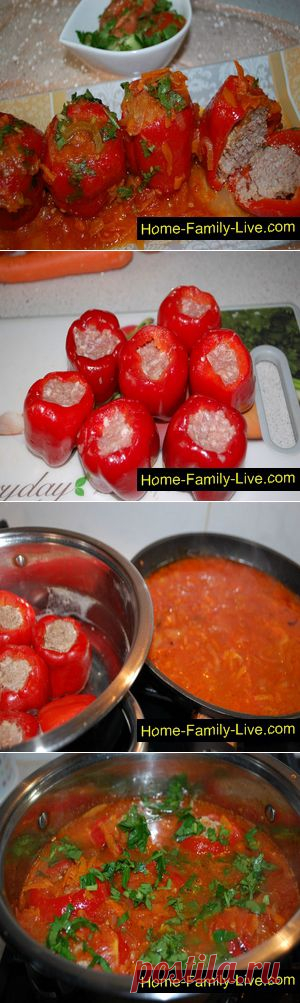 Фаршированный перец - Кулинарные рецепты