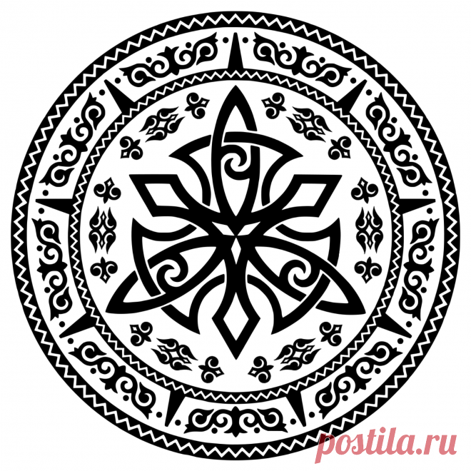 Черкесский Адыгский орнамент круг