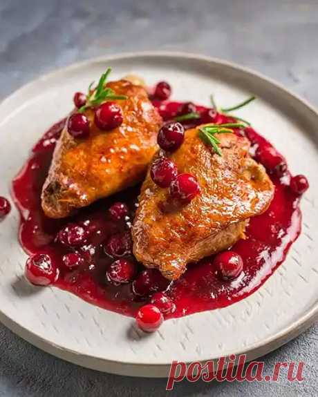 Готовим куриные бедрышки с клюквой