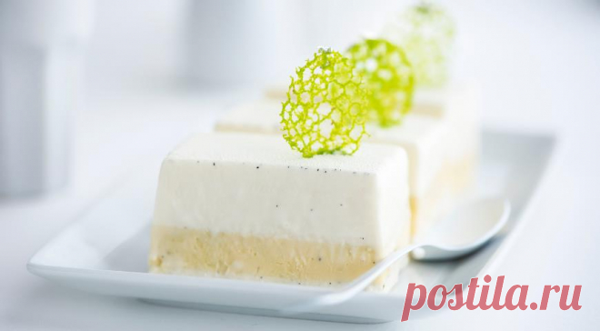 Панакотта с мятно-лимонным кремом | Вкусные рецепты