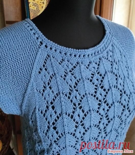 Летний топ спицами
Доброго всем дня!!! 

Встретила летний топ на страницах журнала Сабрина, очень понравился. А тут осталось немного  пряжи, как раз для этого топа. 

 



Топ вязала  спицами из пряжи Jeans YarnArt  (ярнарт джинс), состав 55% хлопок, 45% полиакрил, 50г/160 м.  Цвет - 15 - голубой. 

 



В пряже YarnArt 