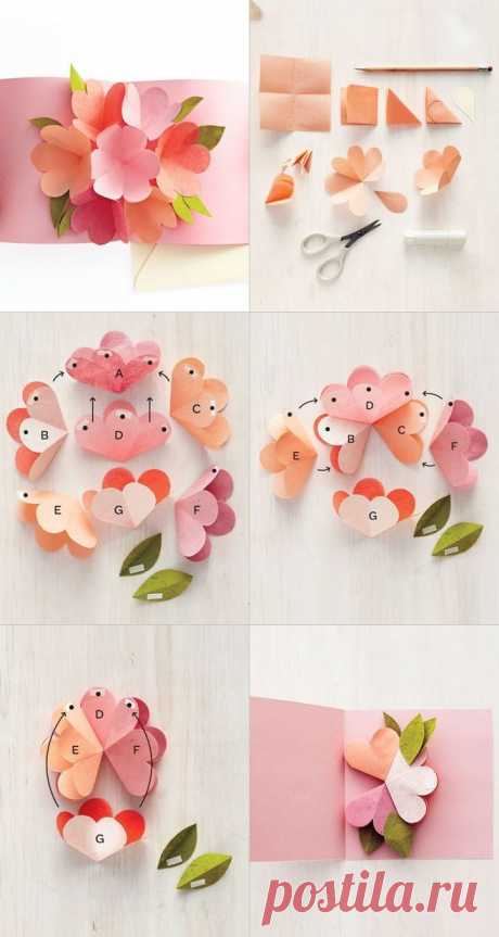 DIY 3D Flower Greeting Card | www.FabArtDIY.com