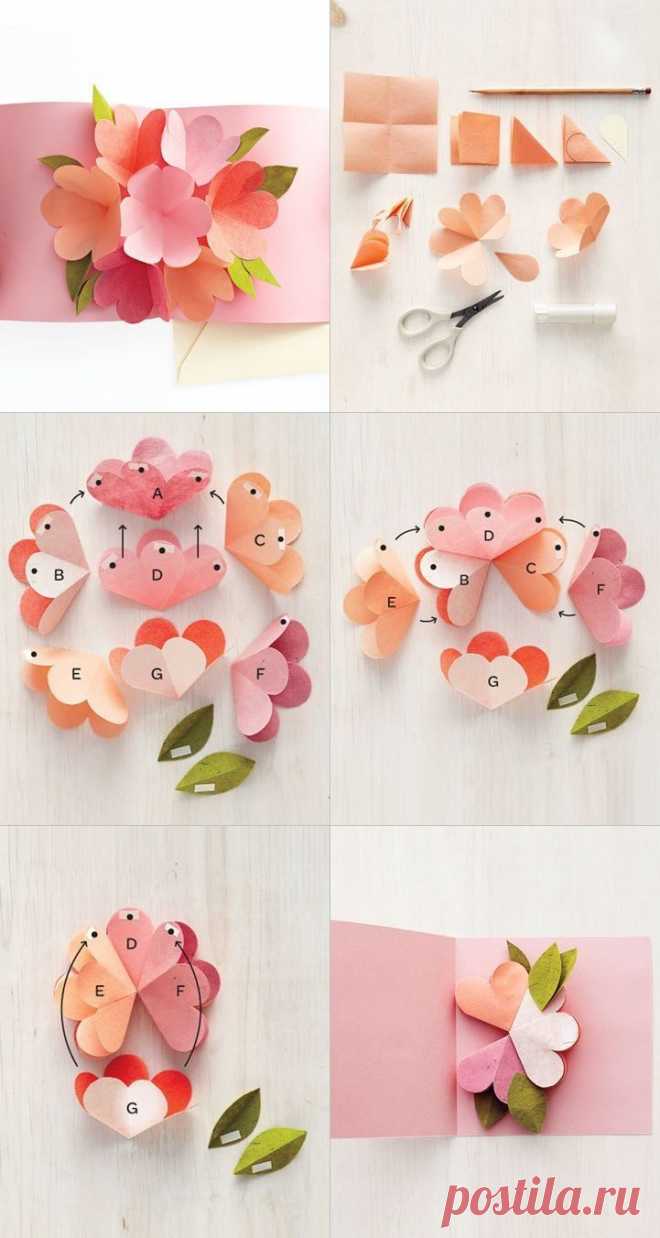 DIY 3D Flower Greeting Card | www.FabArtDIY.com