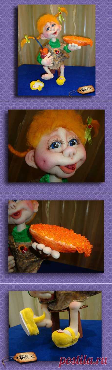 Мастер-класс по созданию каркасной куклы: девочка с батоном в руке в скультпурно-текстильной технике.