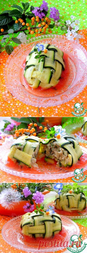 Рыбное филе в мешке из цуккини - кулинарный рецепт