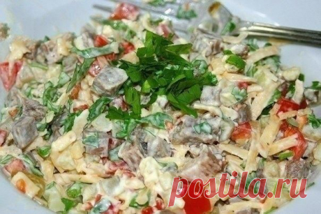 «Самый вкусный салат, который я когда-либо пробовала!» — название такое))Он настолько вкусный, что мог бы захватить весь мир! Я не шучу! ;)) | Эксклюзивные шедевры кулинарии.