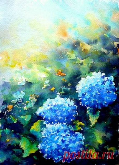 (60) Галина Шкода - Цветочное очарование на фоне туманного ландшафта...
