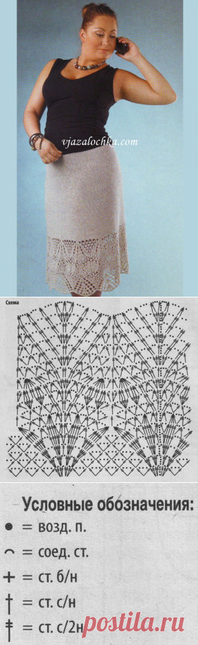 Юбка с ажурным бордюром