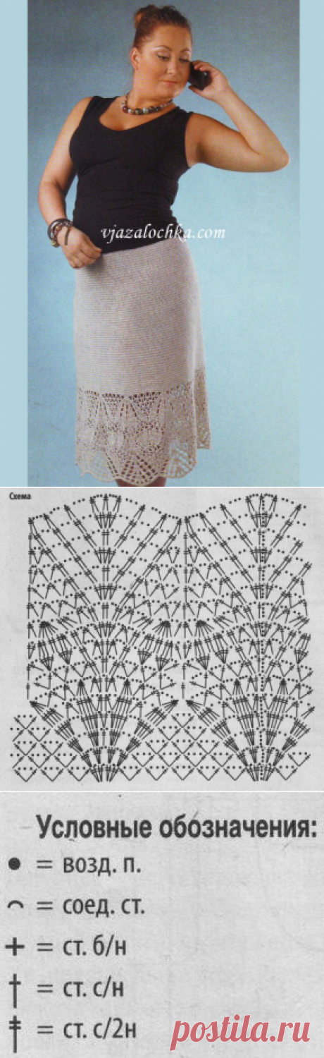 Юбка с ажурным бордюром
