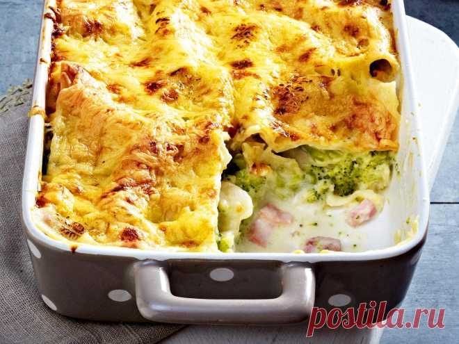 Brokkoli-Lasagne mit Kochschinken Rezept | LECKER