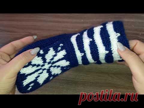 Сапожки-носочки на двух спицах МКСапожки-носочки