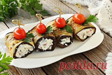 ЗАКУСКА ИЗ БАКЛАЖАН С СЫРОМ И ПОМИДОРАМИ - DYNASTYOFCHEFS.RU