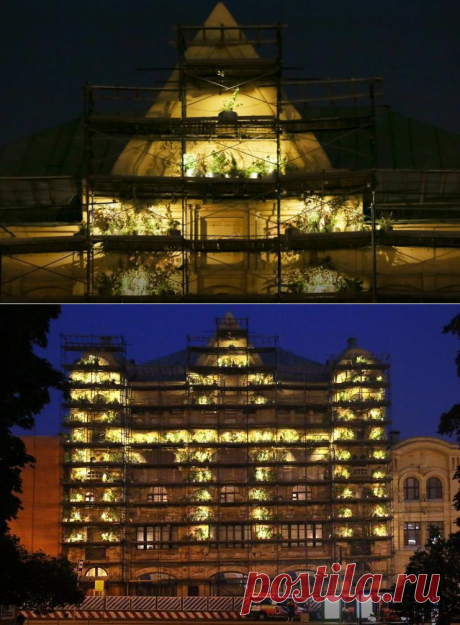 Фасад Политеха превратили в инсталляцию
Как сообщает официальный сайт Москвы, на месяц строительные леса на северном фасаде Политехнического музея превратились в арт-объект. Теперь они представляют собой инсталляцию из растений, которая так и называется — «Леса». Проект Анны Кривцовой — это предложение по вертикальному озеленению и взгляд на стройку как на неотъемлемую часть городской жизни. Инсталляция буквально выводит искусство за пределы музея.