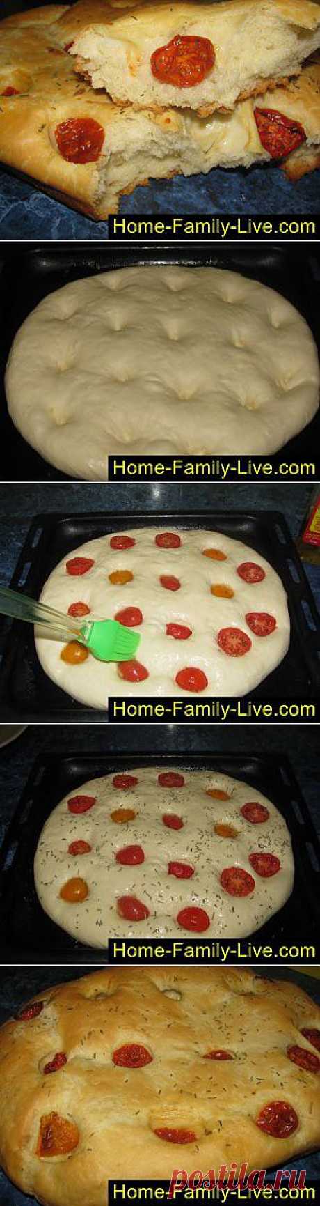 Кулинарные рецепты Фокачча с розмарином - пошаговый фоторецепт - хлебная лепешка с наполнителем