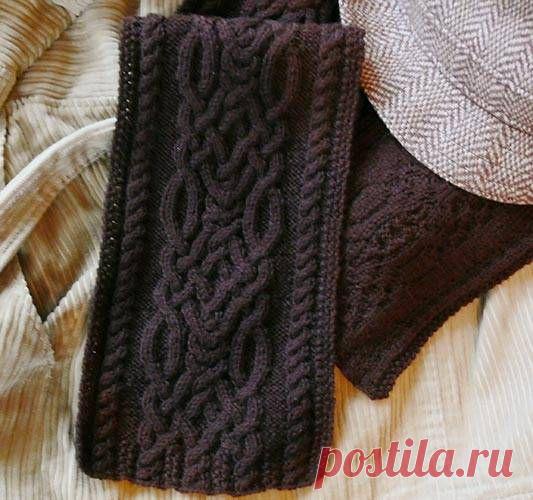Мужской шарф с аранами | Все о рукоделии: схемы, мастер классы, идеи на сайте labhousehold.com