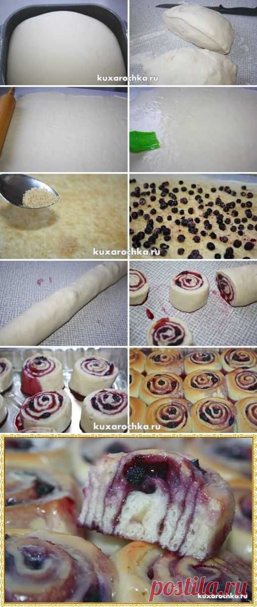 Булочки с черникой