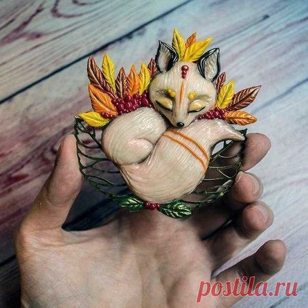 Лепим красивую лисичку