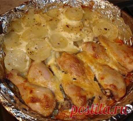 Куриные ножки с картофелем