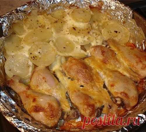 Куриные ножки с картофелем
