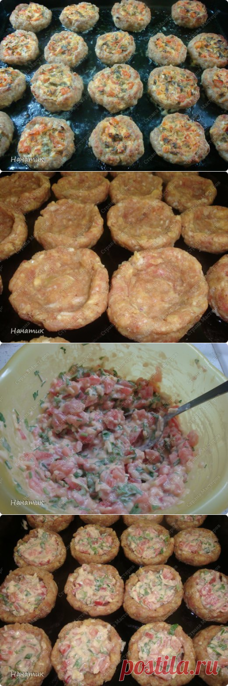 Гнезда из фарша с сочной начинкой
