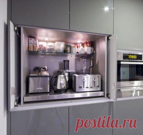 Размещение бытовой техники на кухне, идеи хранения и оптимизация пространства