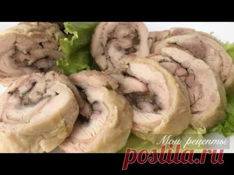 КУРИНЫЙ РУЛЕТ сочный,нежный и ароматный! ЗАМЕНИТ ЛЮБУЮ КОЛБАСУ!