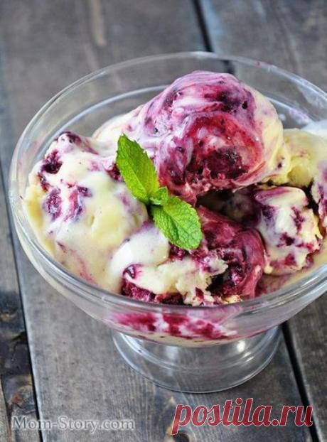 Домашнее мороженое с черной смородиной. | Шедевры кулинарии