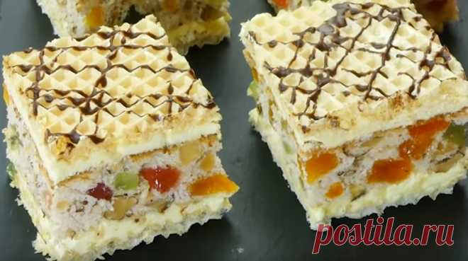 Пирожное «Мозаика» с орехами и рахат-лукумом: любимый десерт