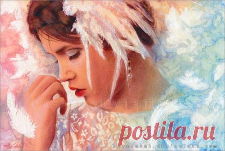 Нежность в акварелях Aurora Wienhold.