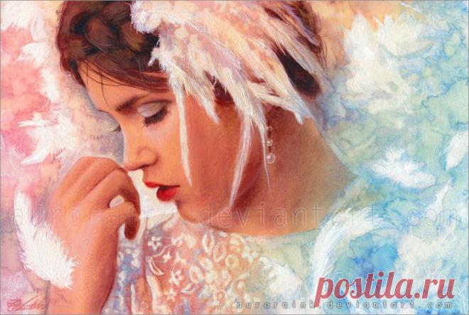 Нежность в акварелях Aurora Wienhold.