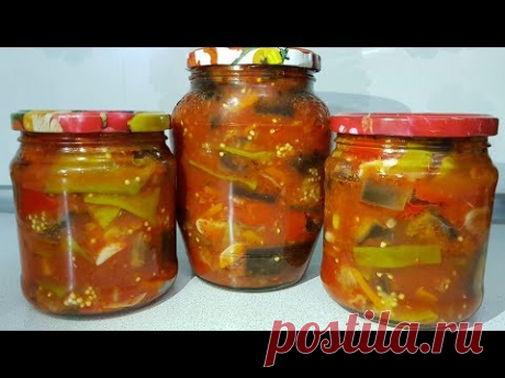 СЬЕДАЕТСЯ В МИГ//РЕЦЕПТ НОВИНКА!!!УЛЕТНЫЕ БАКЛАЖАНЫ СО СТРУЧКОВОЙ ФАСОЛЬЮ НА ЗИМУ!!!