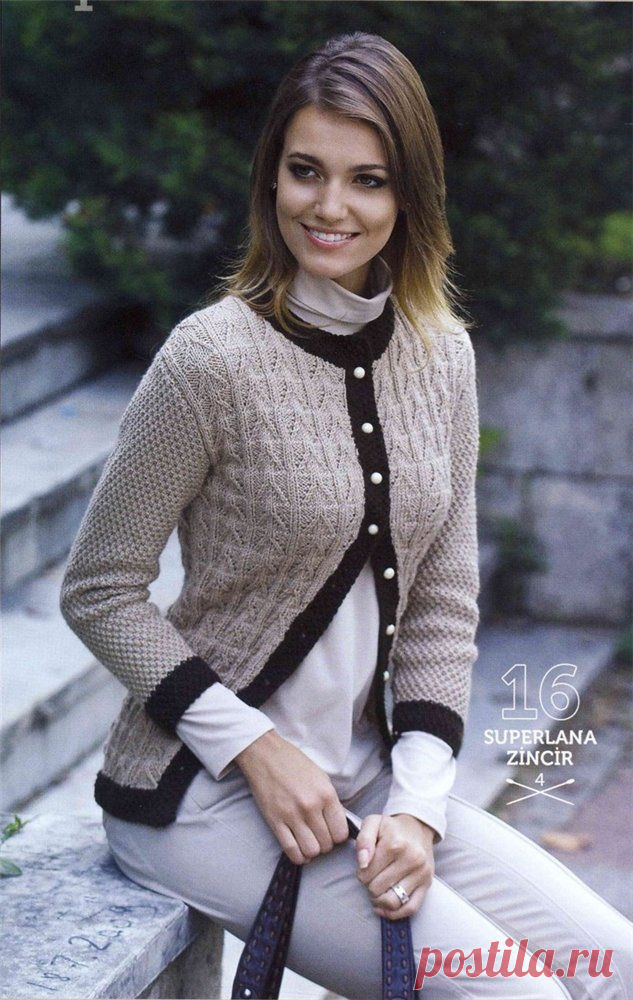 вязаные жакеты спицами в стиле шанель - Поиск в Google