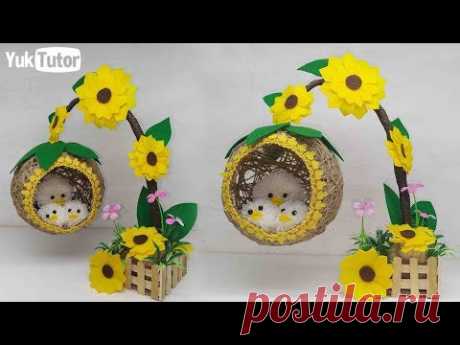 Ide Kreatif - Hiasan Meja dari Tali Rami || home decorating Ideas Handmade