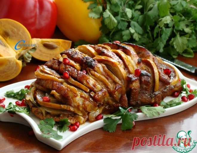 Мясо, запеченное с хурмой – кулинарный рецепт